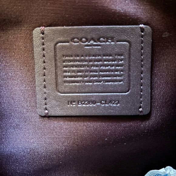 NWT💃Coach Mini Darcie Carryall With Rose Print/Pebble Leather/ Purple - Picture 12 of 13